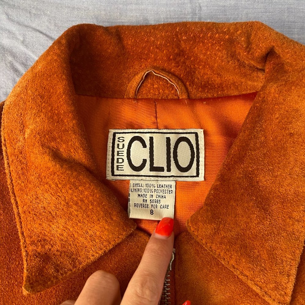 SOLD! Vintage Suede Leather Jacket - Picture 6 of 9
